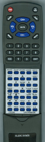 CURTIS INTERNATIONAL RTLCDVD326A2 Replacement Remote