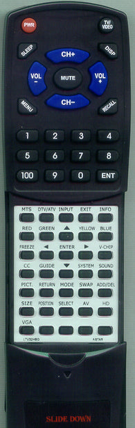 ASTAR LTV40HBG Replacement Remote