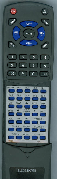 B & K MZ128 Replacement Remote