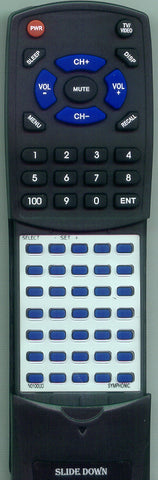 SYMPHONIC N0100UD Replacement Remote