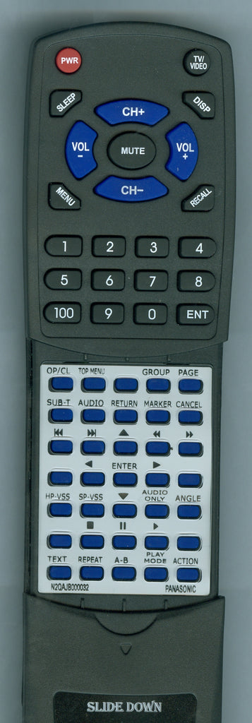 PANASONIC DVDH2000 Replacement Remote