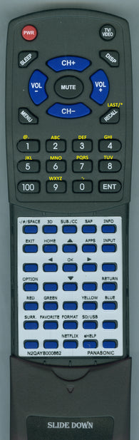 PANASONIC RTN2QAYB000862 Replacement Remote