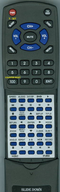 SYLVANIAINSERT DVC860D Replacement Remote