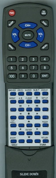 SYLVANIA RTNB052UD Replacement Remote