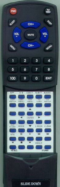 SYLVANIA RTNB139UD Replacement Remote