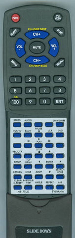 SYLVANIAINSERT DVC865F Replacement Remote