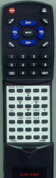 SYLVANIA RTNE109UD Replacement Remote