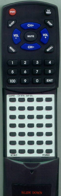 SYLVANIA RTNE139UD Replacement Remote
