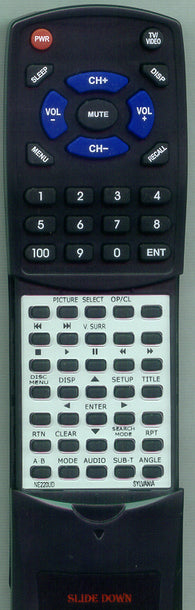 SYLVANIA NE220UD Replacement Remote