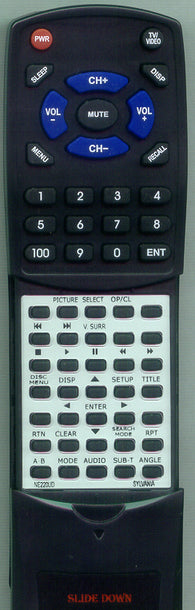 SYLVANIA RTNE220UD Replacement Remote