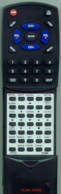 SYLVANIA NF013UD Replacement Remote