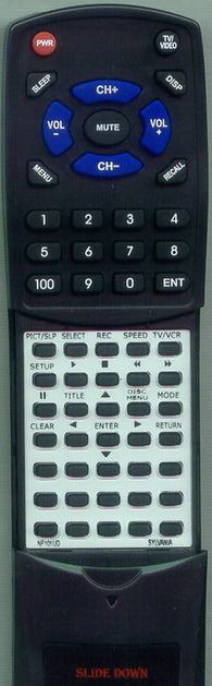 SYLVANIA NF101UD Replacement Remote