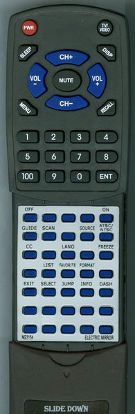 ELECTRIC-MIRROR- TV15NGM Replacement Remote