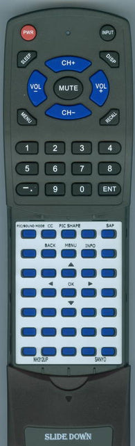 SANYO FW32D08F Replacement Remote