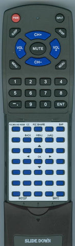 SANYO FW40D36FB Replacement Remote