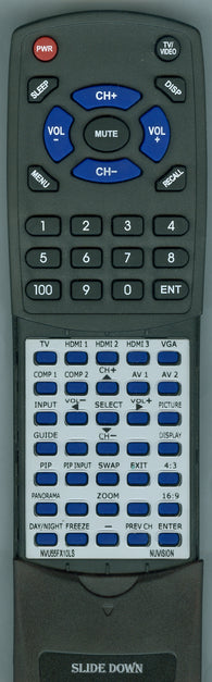 NUVISION- NVU42DCM Replacement Remote