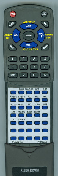 PROSCAN-RTPLED2243A-I-INSERT PLED2243AI Replacement Remote