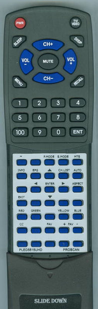 PROSCAN RTPLED5515UHD Replacement Remote