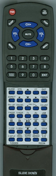PROSCAN RTPLEDV2452A Replacement Remote