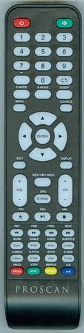 PROSCAN RTPLEDV2491AB Replacement Remote
