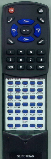 PANASONIC RTRAKLX149WH Replacement Remote