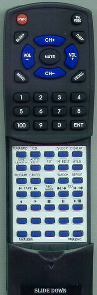 PANASONIC RTRAKRX308W Replacement Remote