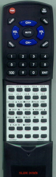 PANASONIC RTRAKSA502P Replacement Remote