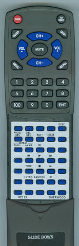 SHERWOOD RC113 Replacement Remote