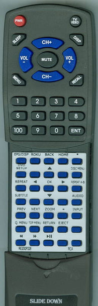 RCA RE20QP228 Replacement Remote