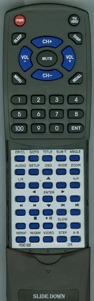 GPX REMD190B Replacement Remote