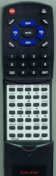 GPX REM-PDL805 Replacement Remote