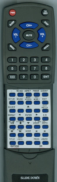 GPX REM-TD2420A Replacement Remote