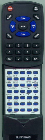 SHARP CDBA250 Replacement Remote