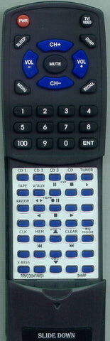 SHARP XLHP500 Replacement Remote