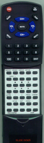 SHARP VT2128M Replacement Remote