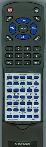 SHARP RRMCGA114AWSA Replacement Remote