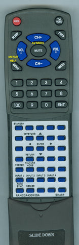 SHARP--INSERT RRMCGA430WJSA Replacement Remote