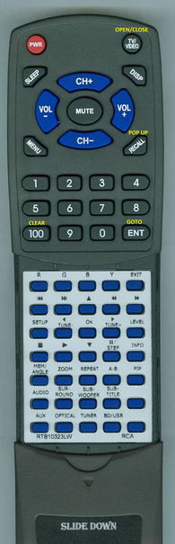 RCAINSERT RTRTB10323LW Replacement Remote