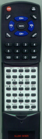 ALPINE TMEM750A Replacement Remote