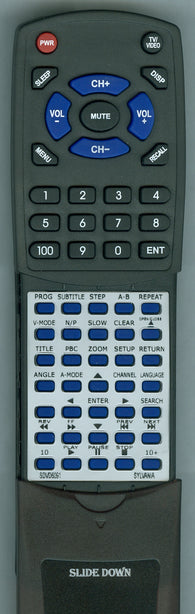 SYLVANIA SDVD5088 Replacement Remote