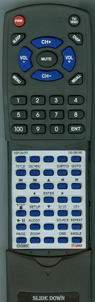 SYLVANIA PDVD1034 Replacement Remote