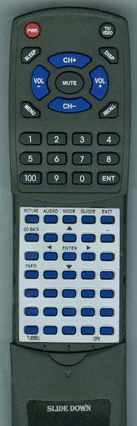 GPX RTTL909BU Replacement Remote