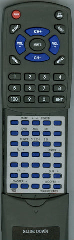 THEATER RESEARCH RTTR503 Replacement Remote