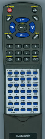HITACHI--INSERT DVRF7U Replacement Remote