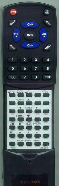 CURTIS INTERNATIONAL RTTVD2000 Replacement Remote