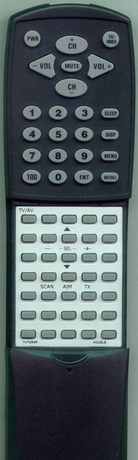 ACCELE TVTNR4R Replacement Remote
