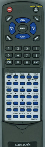 PANASONIC--INSERT DVDX410U Replacement Remote
