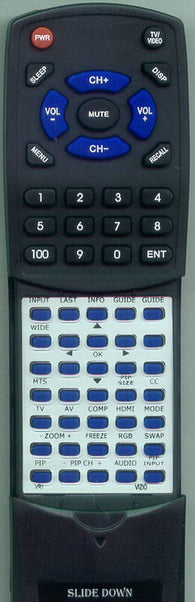 VIZIO VA22LFHDTV10T Replacement Remote