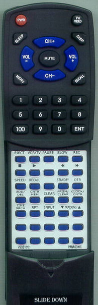 PANASONIC RTVSQS1012 Replacement Remote