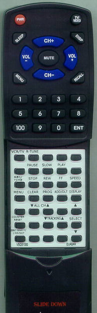 PANASONIC RTVSQS1332 Replacement Remote
